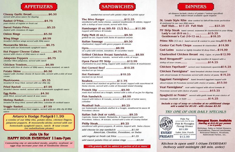 Arturo's Bar & Grill Menu image 1